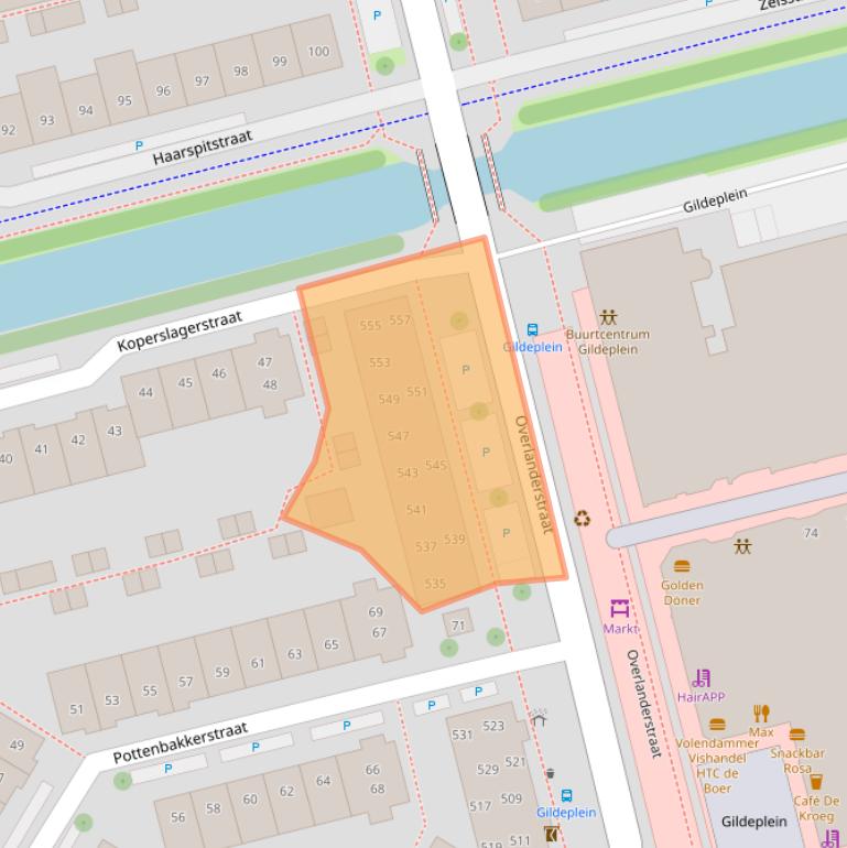 Kaart van postcodegebied 1445CS.