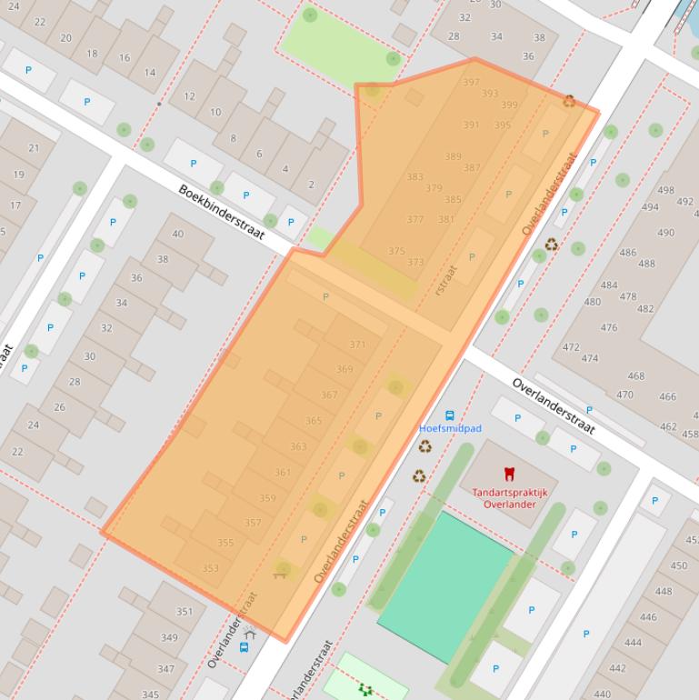 Kaart van postcodegebied 1445DV.