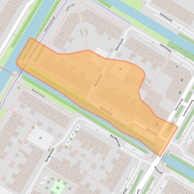Kaart van postcodegebied 1445EA.