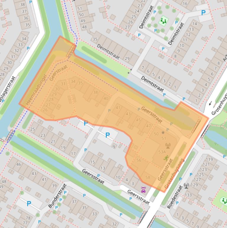 Kaart van postcodegebied 1445EB.
