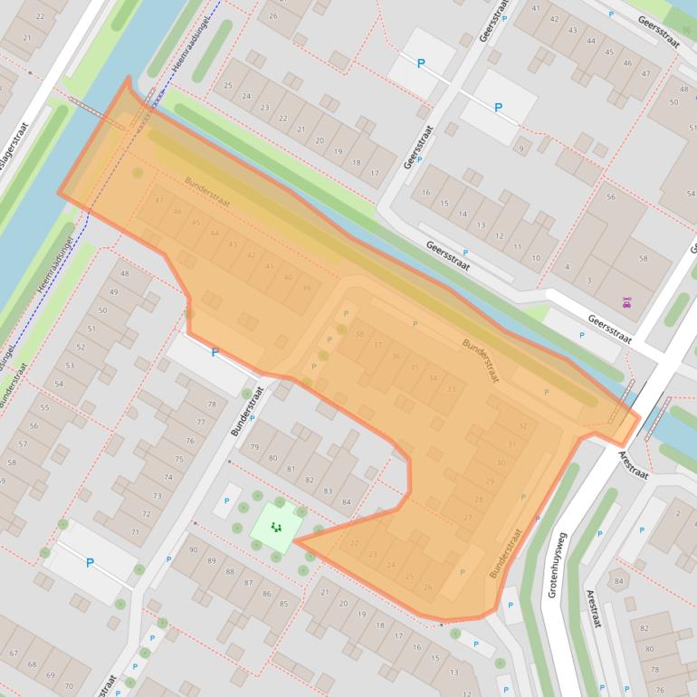 Kaart van postcodegebied 1445ED.