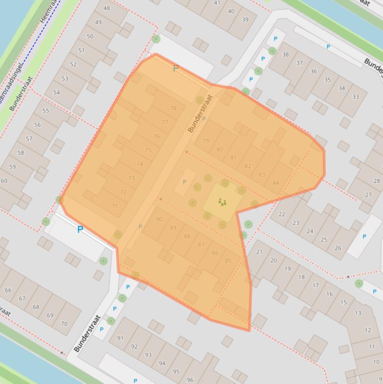 Kaart van postcodegebied 1445EG.