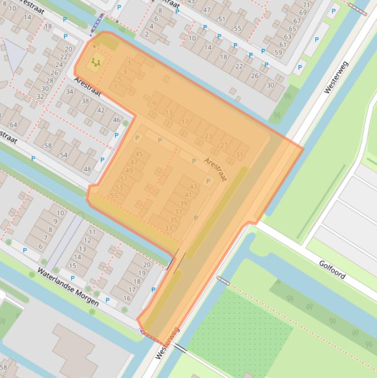 Kaart van postcodegebied 1445EJ.