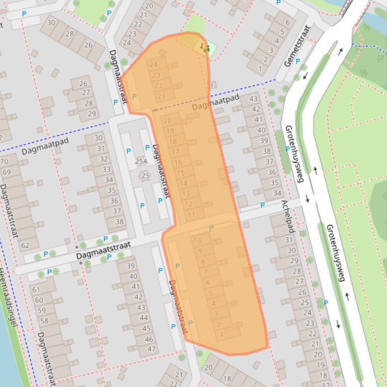 Kaart van postcodegebied 1445GA.