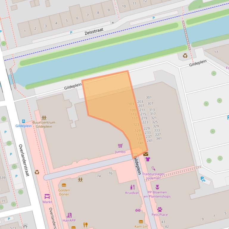 Kaart van postcodegebied 1445GT.