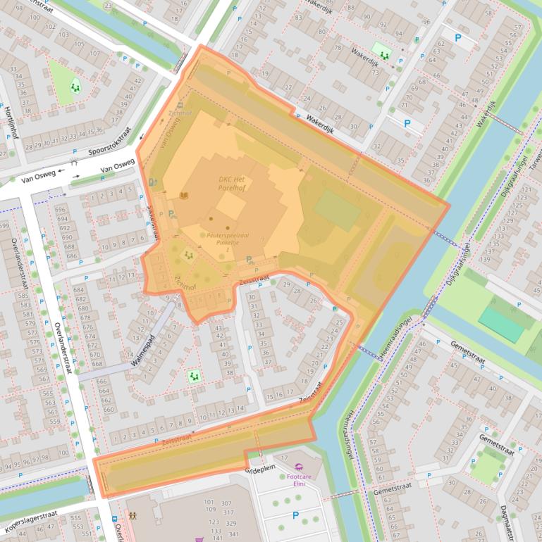 Kaart van postcodegebied 1445HC.