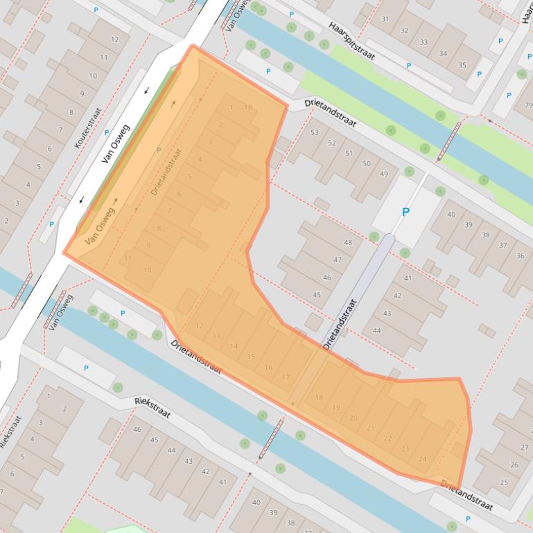 Kaart van postcodegebied 1445HL.