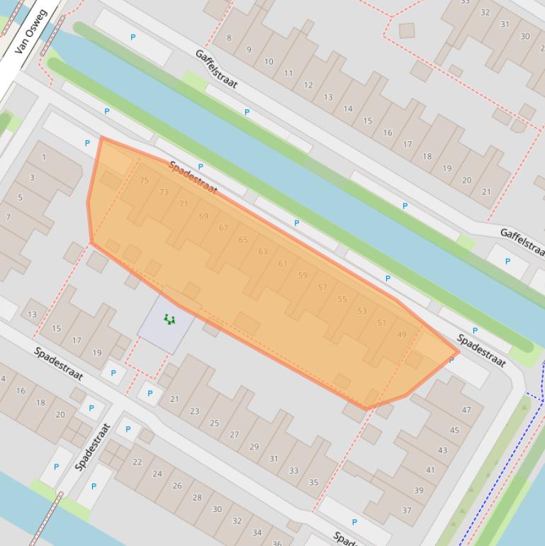 Kaart van postcodegebied 1445JB.