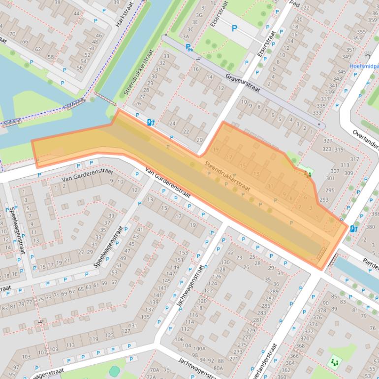 Kaart van postcodegebied 1445JK.