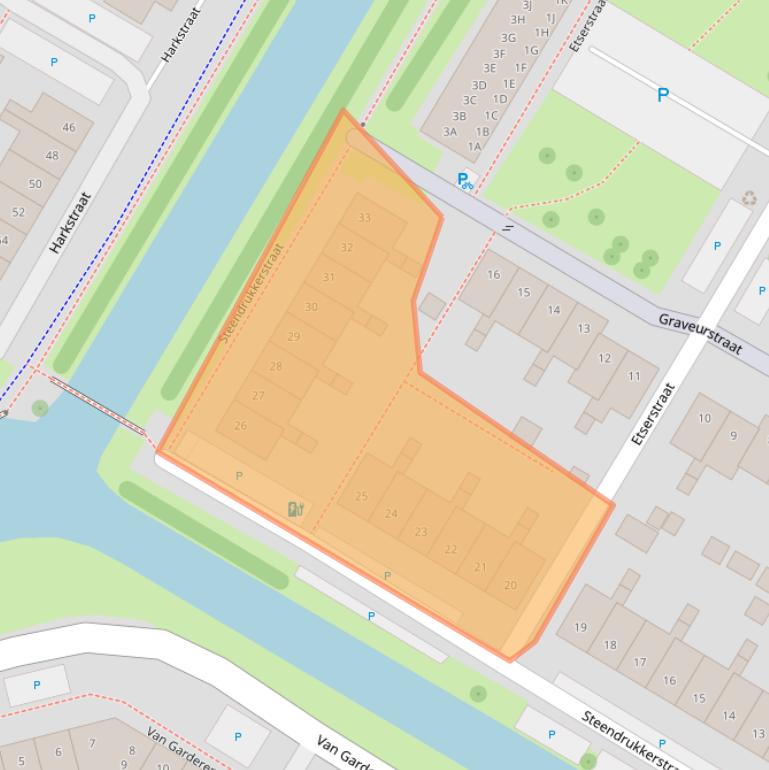 Kaart van postcodegebied 1445JL.