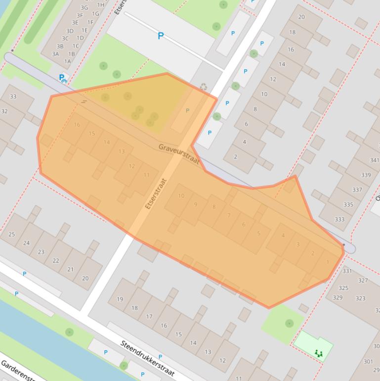 Kaart van postcodegebied 1445JM.