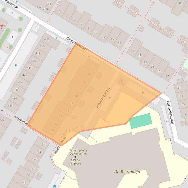 Kaart van postcodegebied 1445KC.