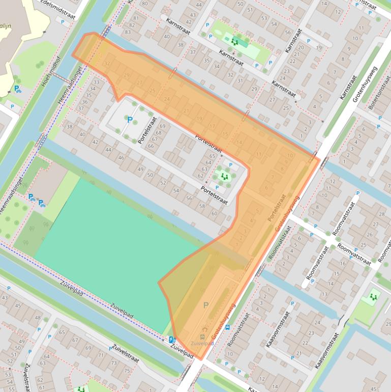 Kaart van postcodegebied 1445LA.