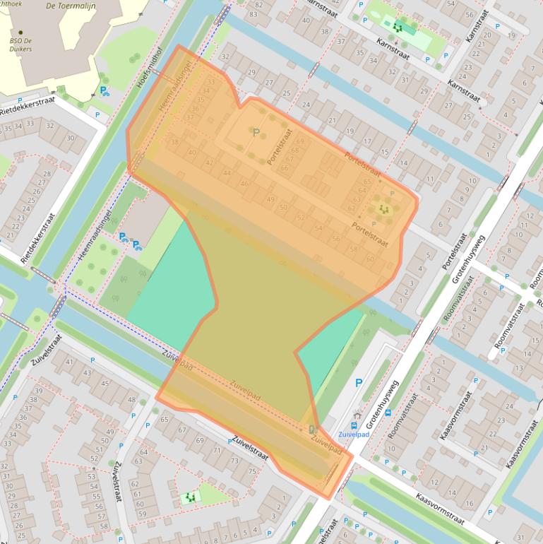Kaart van postcodegebied 1445LB.