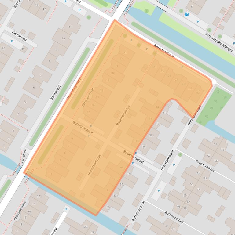 Kaart van postcodegebied 1445LG.