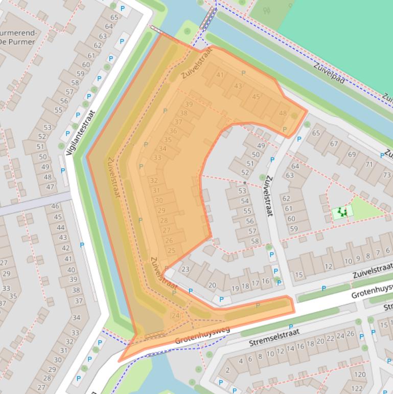 Kaart van postcodegebied 1445MJ.