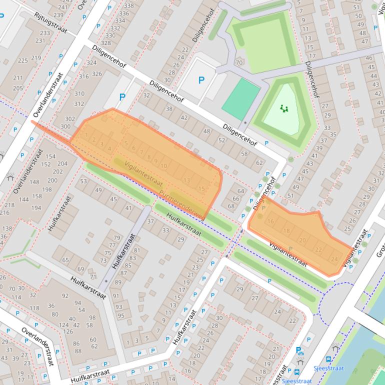 Kaart van postcodegebied 1445MT.