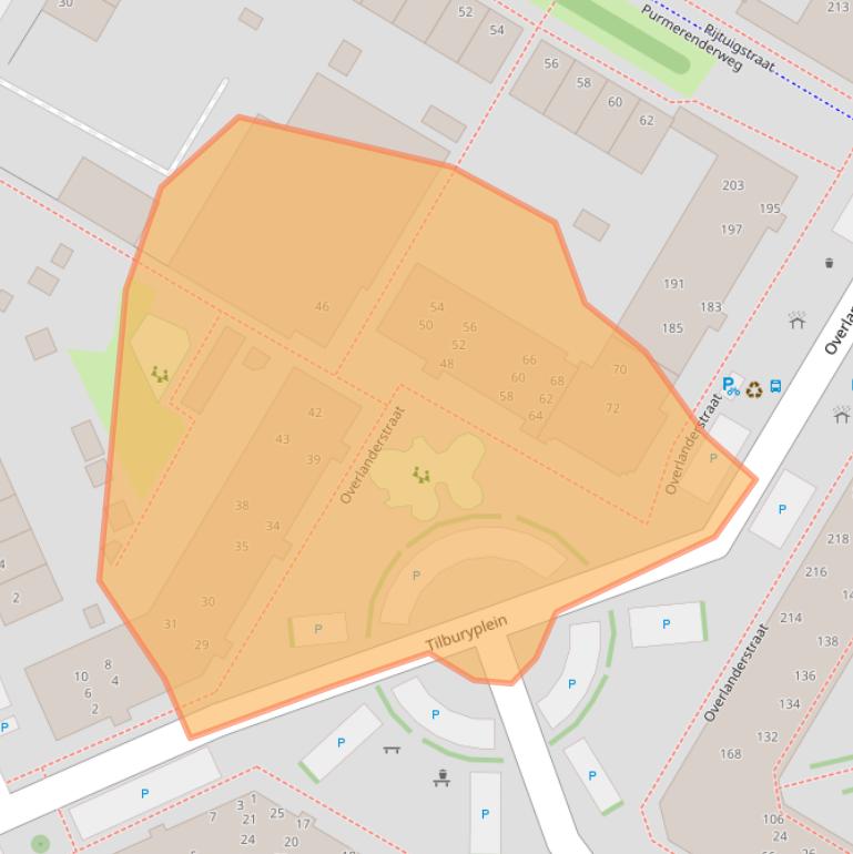 Kaart van postcodegebied 1445NE.