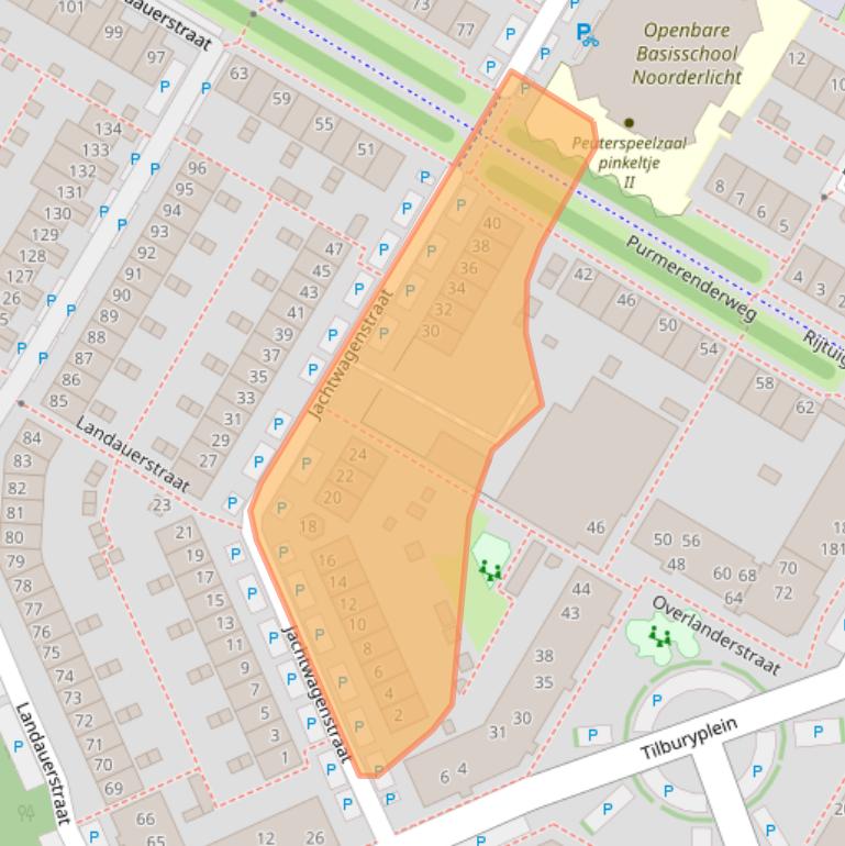 Kaart van postcodegebied 1445NL.