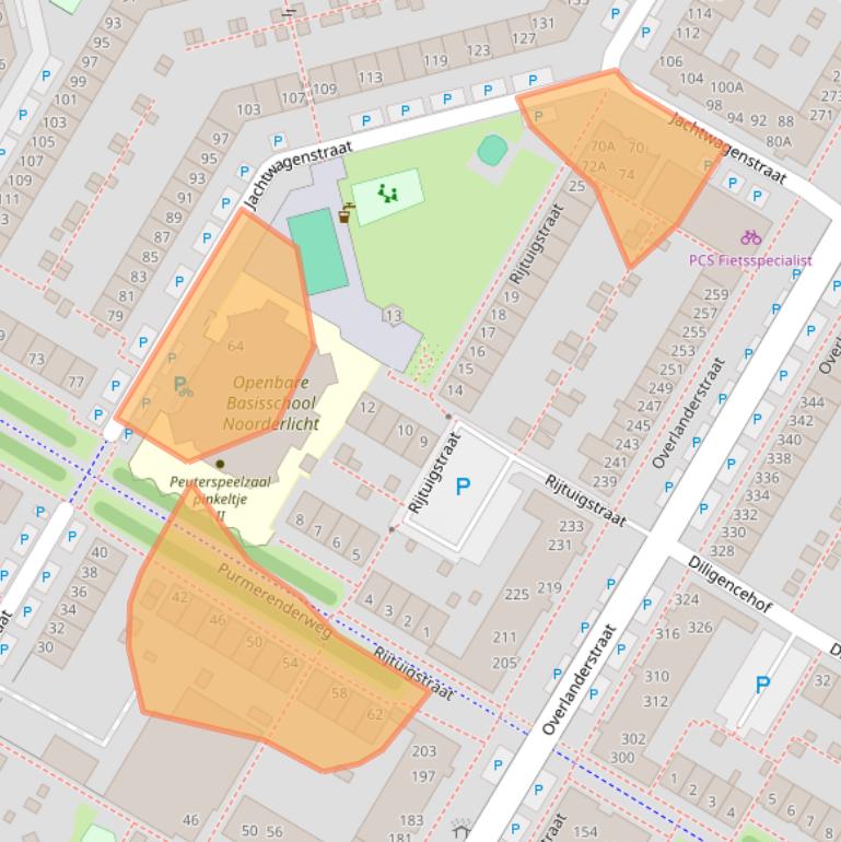 Kaart van postcodegebied 1445NM.