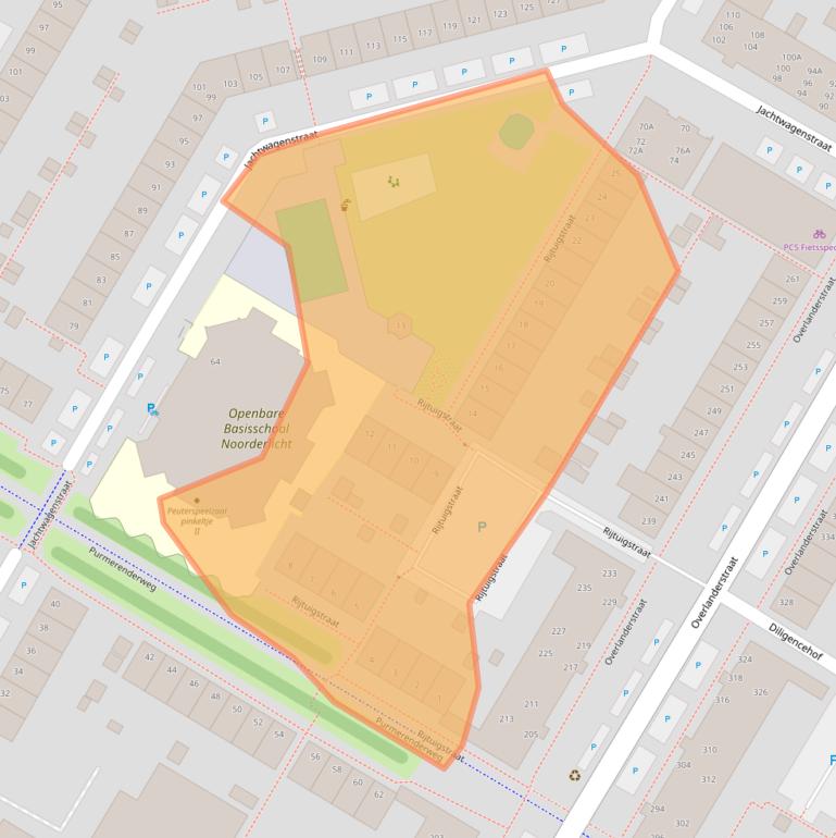 Kaart van postcodegebied 1445NS.