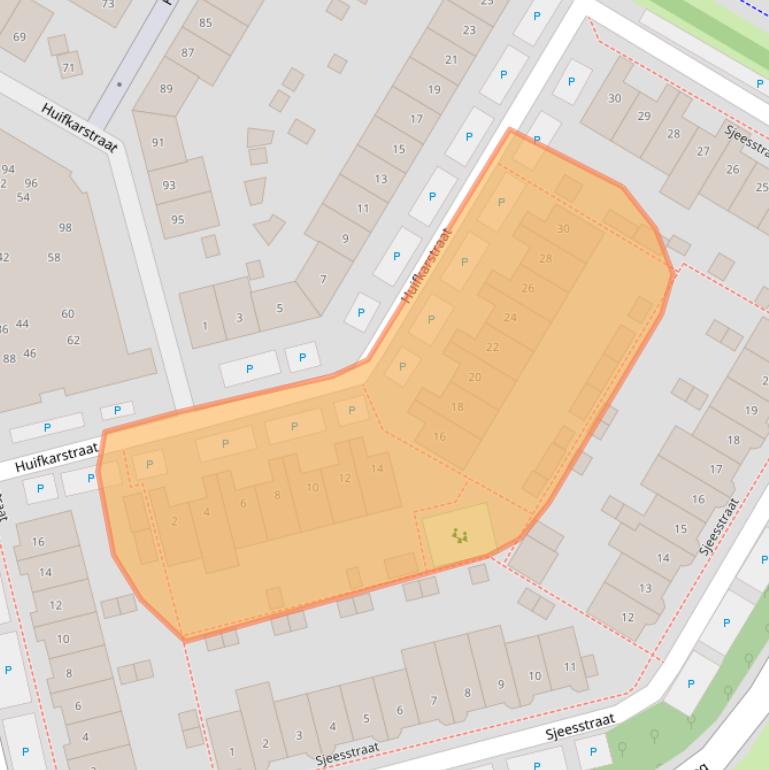 Kaart van postcodegebied 1445NV.