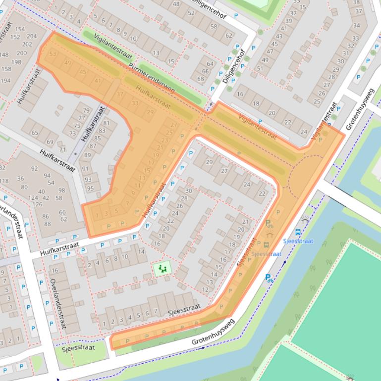 Kaart van postcodegebied 1445NW.