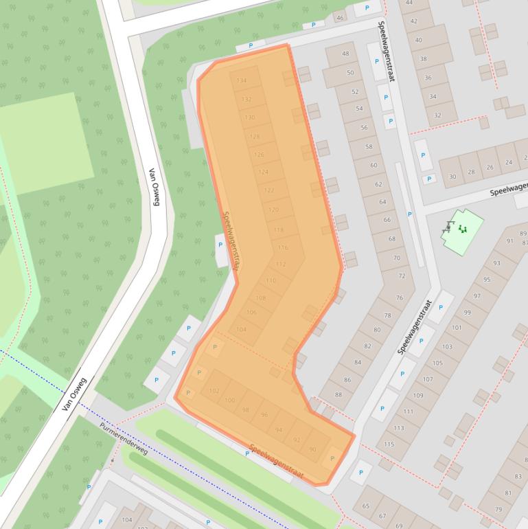 Kaart van postcodegebied 1445PJ.