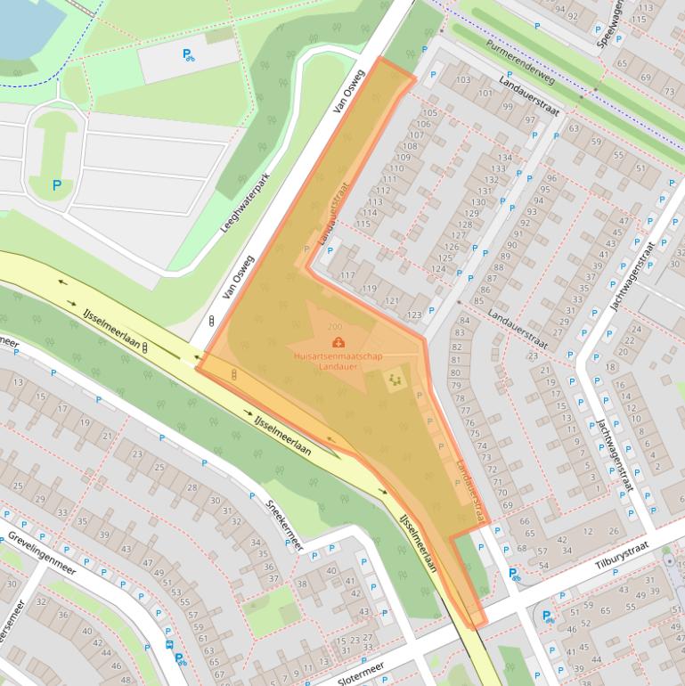 Kaart van postcodegebied 1445PX.