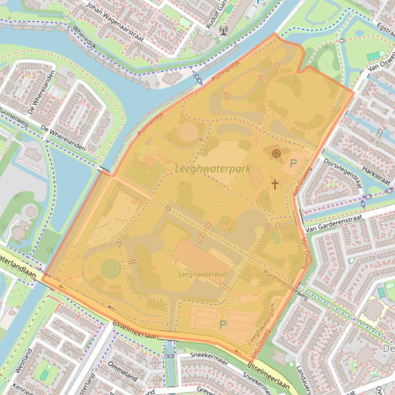 Kaart van postcodegebied 1445RA.