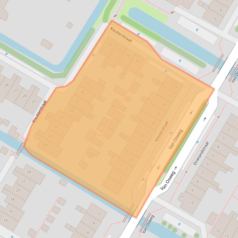 Kaart van postcodegebied 1445RW.