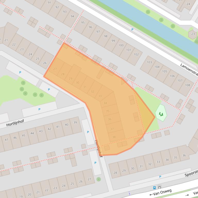 Kaart van postcodegebied 1445SJ.