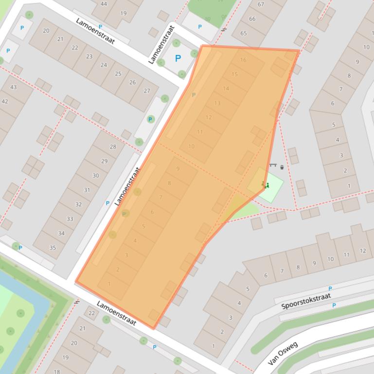 Kaart van postcodegebied 1445SL.