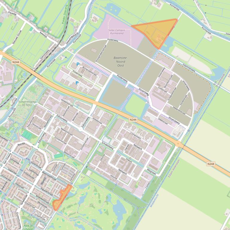 Kaart van postcodegebied 1446AE.