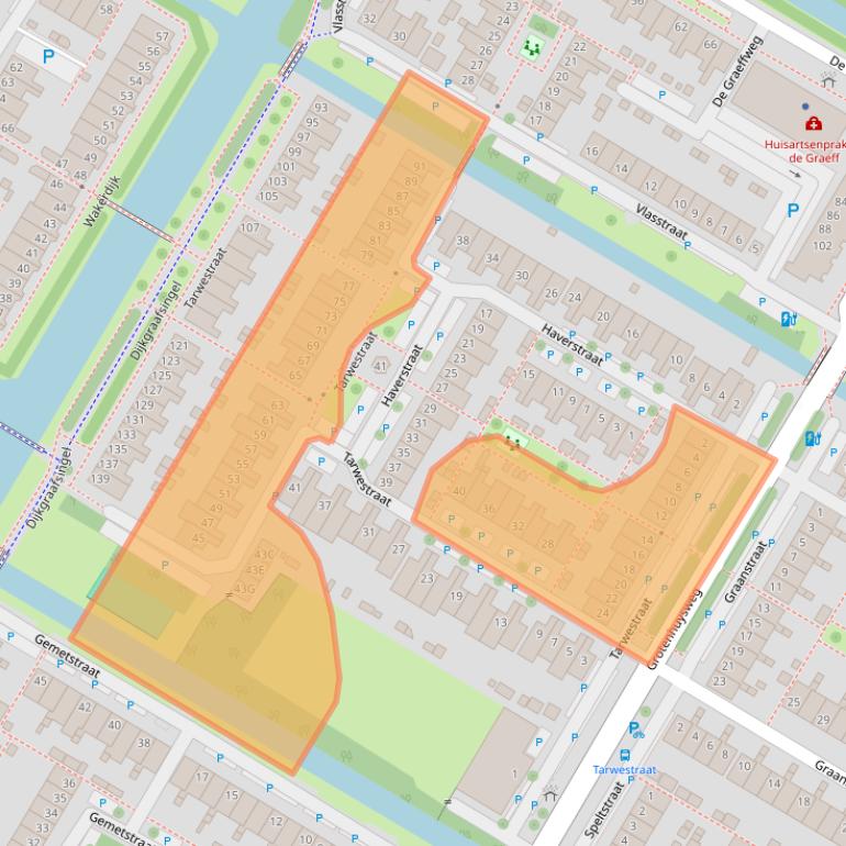 Kaart van postcodegebied 1446CB.