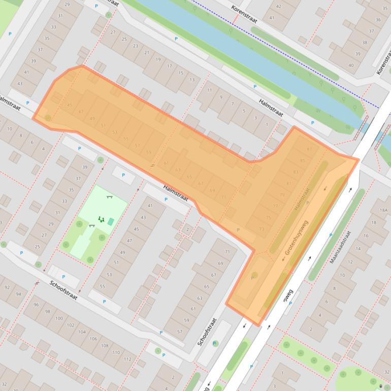 Kaart van postcodegebied 1446DJ.