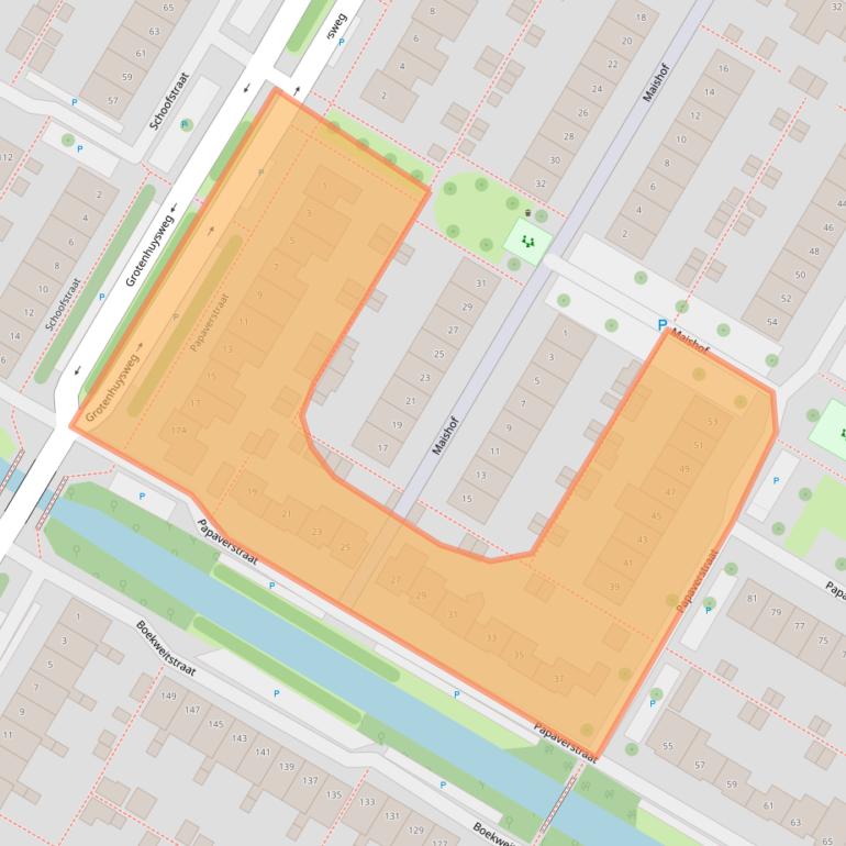 Kaart van postcodegebied 1446EL.