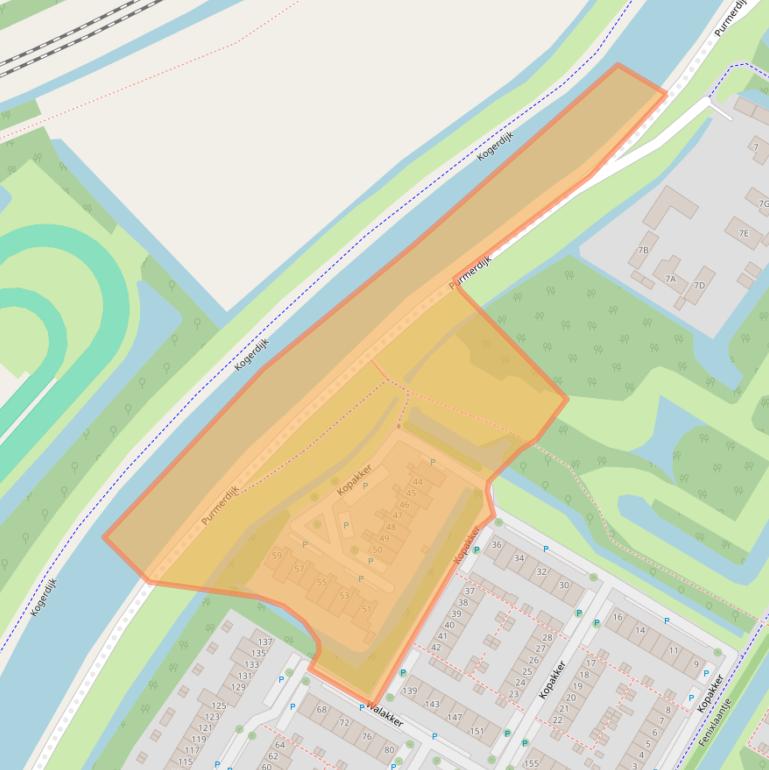 Kaart van postcodegebied 1446GW.