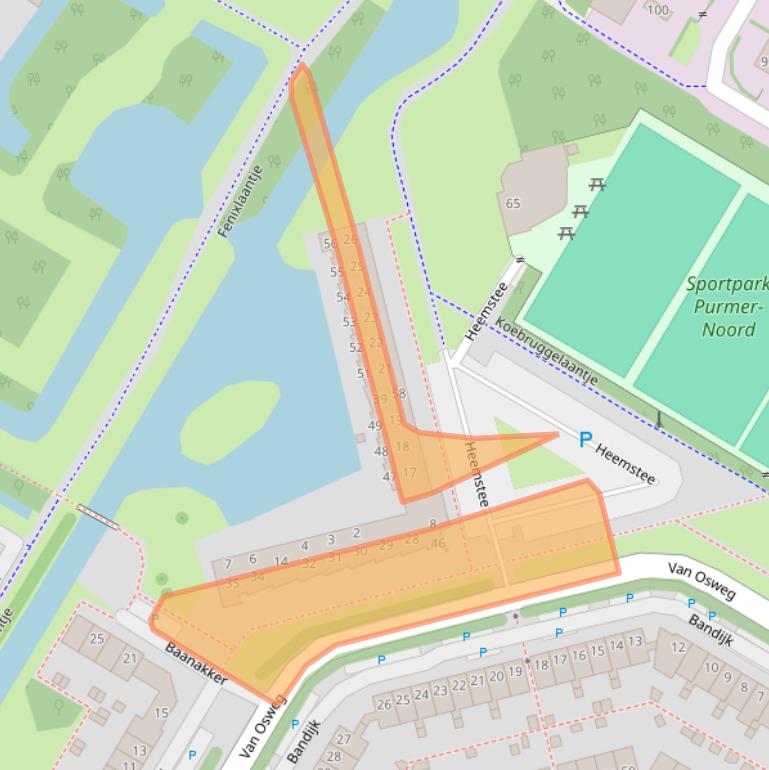 Kaart van postcodegebied 1446HB.