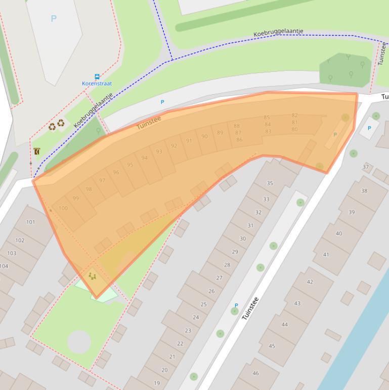 Kaart van postcodegebied 1446HJ.