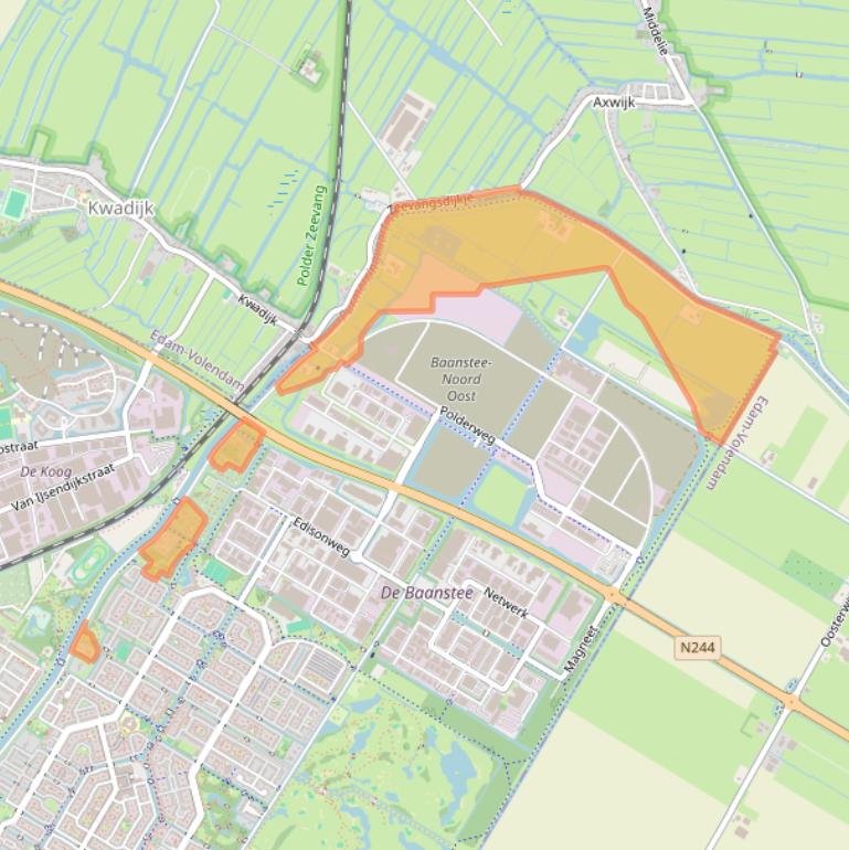 Kaart van postcodegebied 1446RJ.