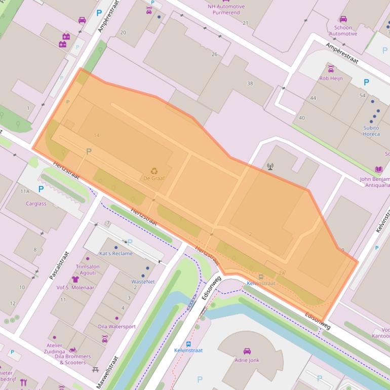 Kaart van postcodegebied 1446TG.