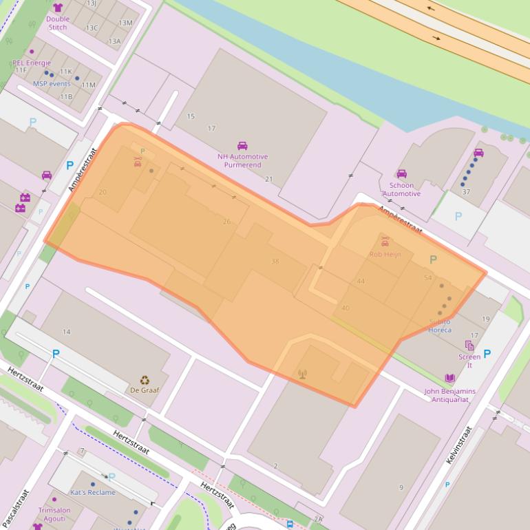 Kaart van postcodegebied 1446TS.