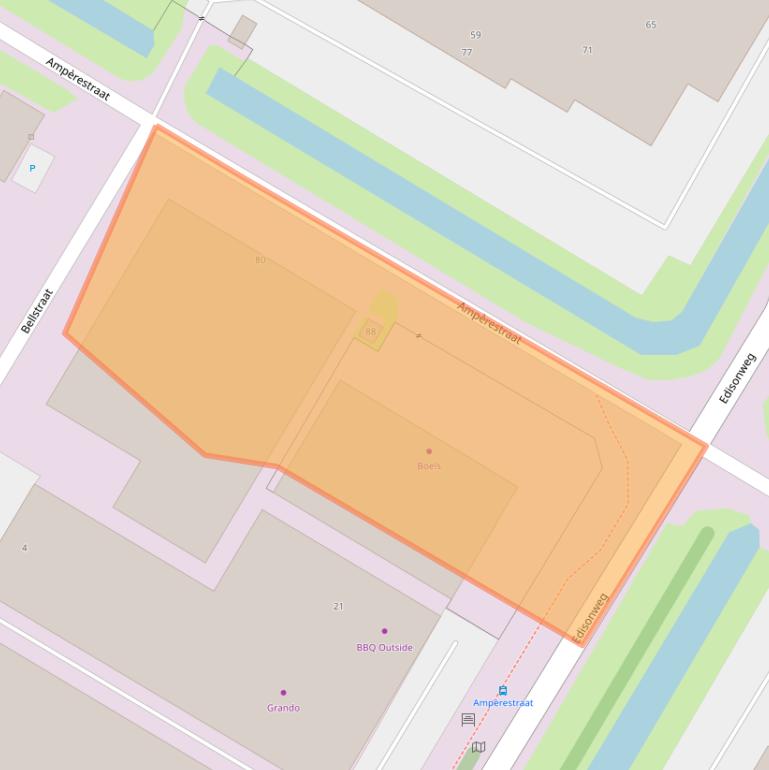 Kaart van postcodegebied 1446TT.