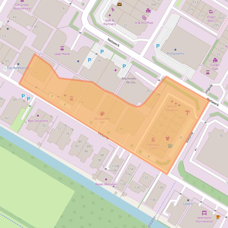 Kaart van postcodegebied 1446WH.