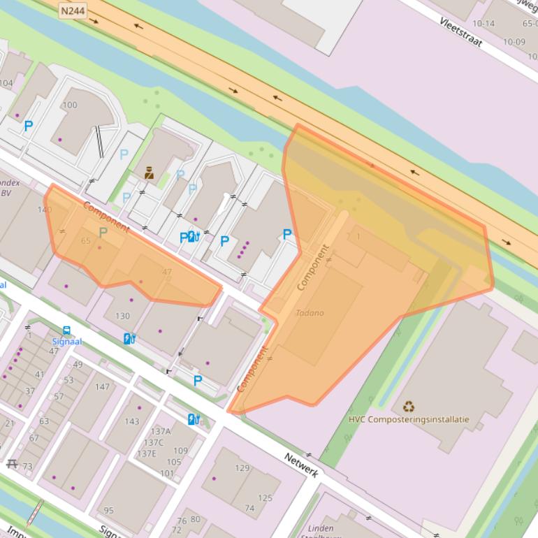 Kaart van postcodegebied 1446WZ.