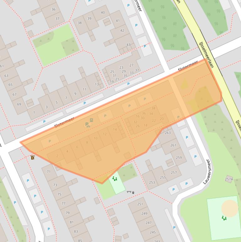 Kaart van postcodegebied 1447AE.