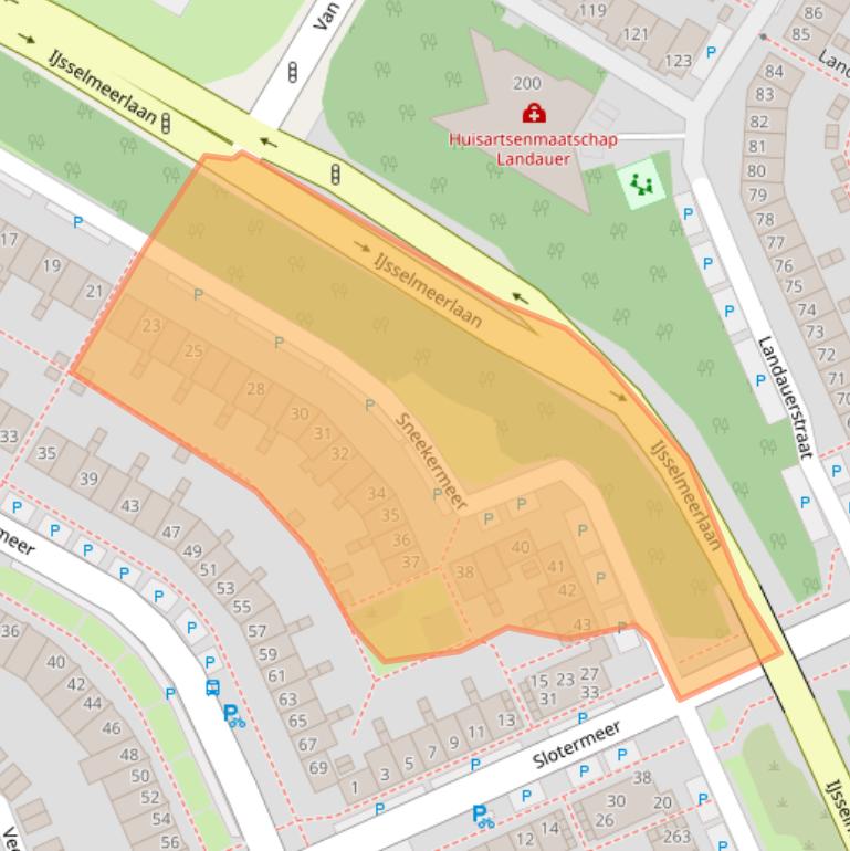 Kaart van postcodegebied 1447AH.