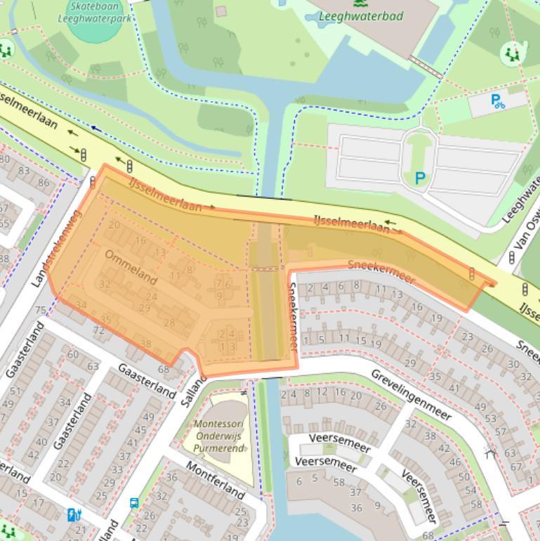 Kaart van postcodegebied 1447BR.