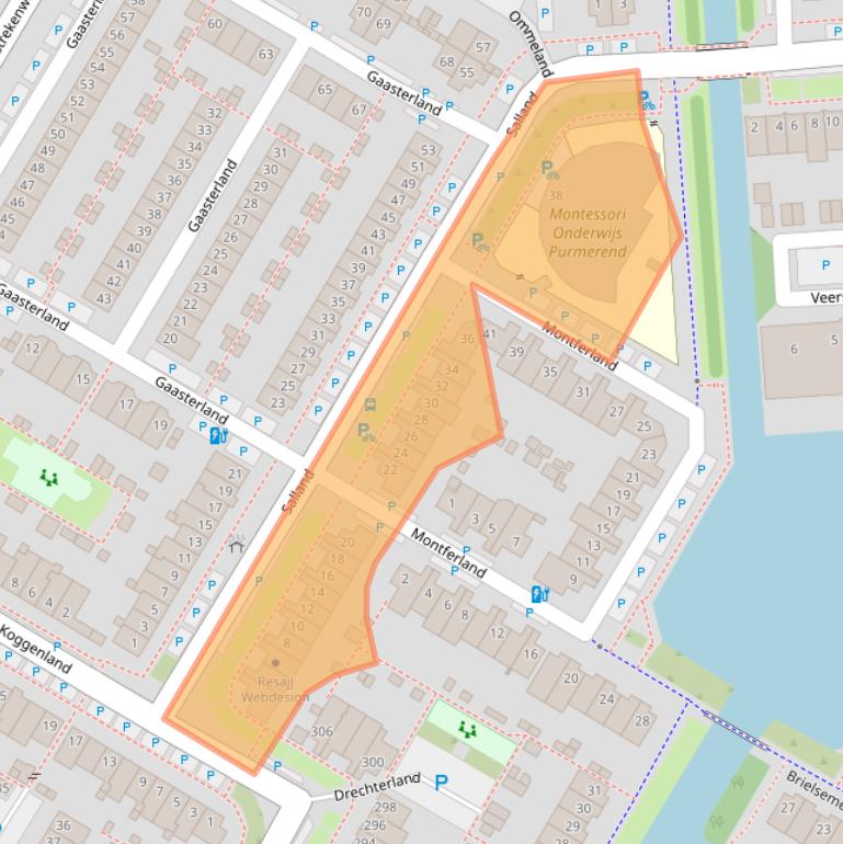 Kaart van postcodegebied 1447BT.